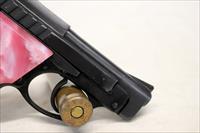 Taurus Model PT-22 semi-automatic pistol  TIP OUT BARREL  Pink MOP Grips  Box & Manual Img-7