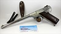 scarce FIALA Model 1920 semi-automatic pistol  .22LR  NICKEL  Butt Stock Bracket & Buttplate Included Img-1
