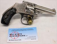 Smith & Wesson SAFETY HAMMERLESS revolver  .32 s&w  LEMON SQUEEZER / NEW DEPARTURE  Nickel  Img-2