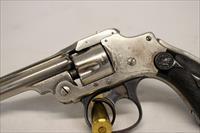 Smith & Wesson SAFETY HAMMERLESS revolver  .32 s&w  LEMON SQUEEZER / NEW DEPARTURE  Nickel  Img-3