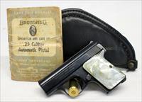 Belgium BABY BROWNING semi-automatic pistol  .25ACP  POUCH & MANUAL Img-2