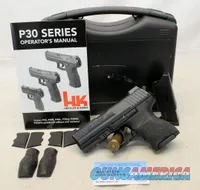 HK P30SK semi-automatic pistol ~ 9mm ~ Case, Manual, Magazines and Extras!