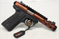 Ruger MKIV LITE 22/45 semi-automatic pistol  .22LR  Orange Slide BOX & MANUAL Img-3