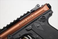 Ruger MKIV LITE 22/45 semi-automatic pistol  .22LR  Orange Slide BOX & MANUAL Img-6
