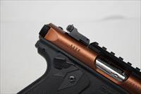 Ruger MKIV LITE 22/45 semi-automatic pistol  .22LR  Orange Slide BOX & MANUAL Img-8