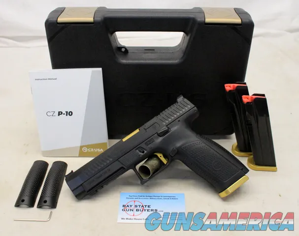 CZ Model P-10 COMPETITION semi-automatic pistol ~ 9mm ~ Case & Manual ~ MA OK