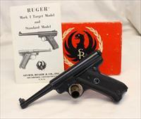 Ruger STANDARD semi-automatic pistol  .22LR  BOX & MANUAL  1972 Mfg.  Img-1