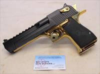 IMI Desert Eagle GOLD & BLACK .50AE caliber semi-automatic pistol SCARCE
