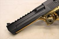 IMI Desert Eagle GOLD & BLACK .50AE caliber semi-automatic pistol SCARCE