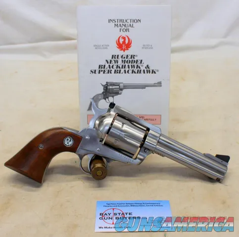 1977 Ruger NEW MODEL BLACKHAWK Revolver .357 Mag STAINLESS 4.75"