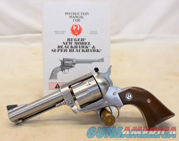 1977 Ruger NEW MODEL BLACKHAWK Revolver .357 Mag STAINLESS 4.75"