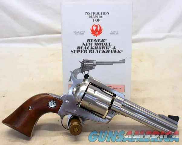 1977 Ruger NEW MODEL BLACKHAWK Revolver .357 Mag STAINLESS 4.75"