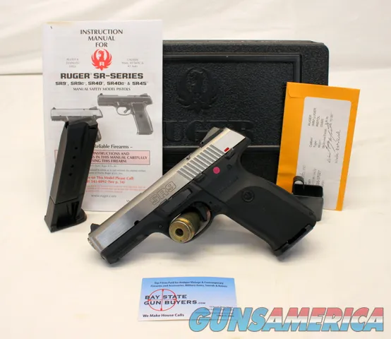 Ruger SR9 semi-automatic pistol 9mm TWO TONE Box & Manual Included