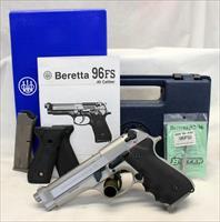 Beretta Model 96FS INOX semi-automatic pistol  Stainless  .40 S&W  Original Box, Manual & 2 Magazines Img-1
