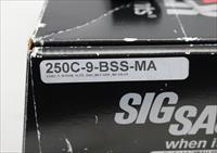 Sig Sauer P250c semi-automatic pistol ~ 9mm ~ MASS COMPLIANT ~ Box, Manual & Manual