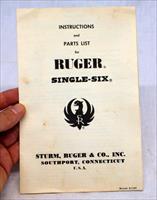 Old Model RUGER Single Six MAGNUM Revolver  Convertible  .22LR/.22 Mag  Box & Manual  1963 Mfg. Img-22