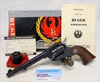 Old Model RUGER Single Six MAGNUM Revolver  Convertible  .22LR/.22 Mag  Box & Manual  1963 Mfg. Img-1
