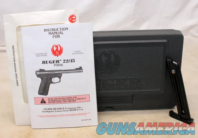 1993 RUGER 22 45 Semi-automatic pistol ~ .22LR ~ TWO TONE ~ Box and Manual