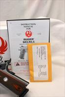 Ruger SR1911 FULL SIZE semi-automatic pistol ~ .45 ACP ~ EXCELLENT CONDITION ~ Box, Manual, Spent Shell, Magazines