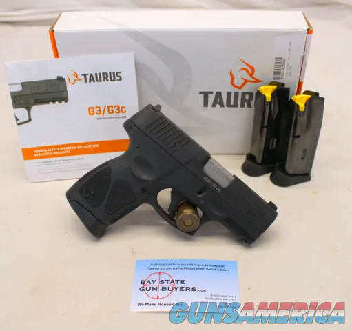 Taurus G3c semi-automatic COMPACT pistol  9mm  Box, Manual, 3 10rd Mags Img-1