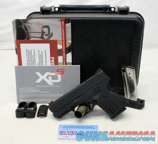 Springfield Amory XD-s 9 3.3 semi-automatic pistol .45ACP Box Manual Magazines