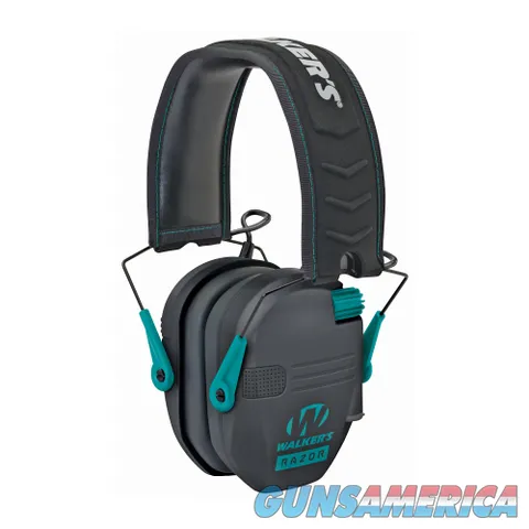 Walkers WALKER'S RAZOR SLIM ELECTRONIC MUFFS W/ TEAL ACCENT