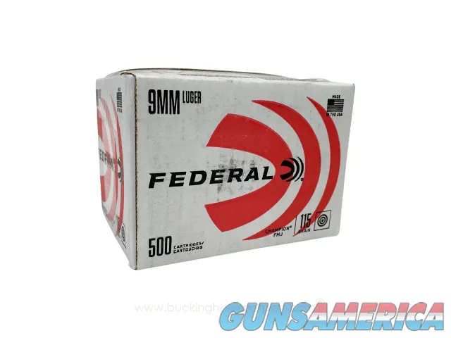 Federal/Speer FEDERAL CHAMPION TRAINING 9MM 115 GR FMJ BULK PACK 500 RNDS