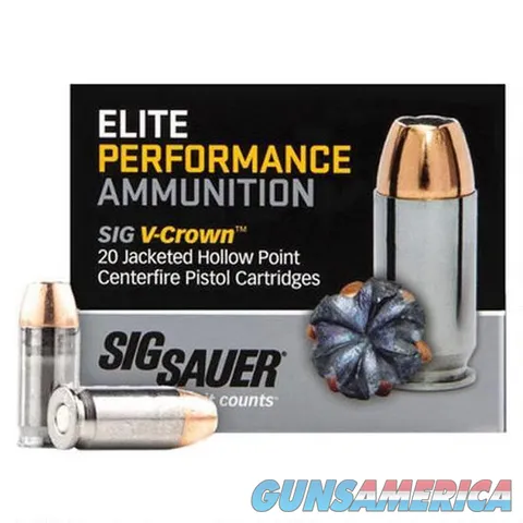 Sig Sauer SIG SAUER 38 SUPER +P 125 GRAIN V CROWN JHP 20 ROUND BOX