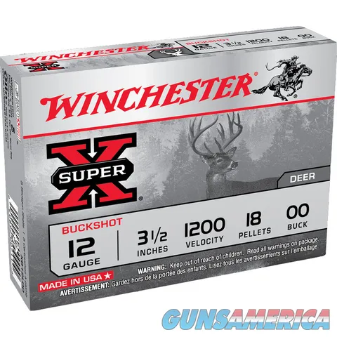Winchester WINCHESTER SUPER X 12 GAUGE 3 1/2 00 BUCK 18 PELLET