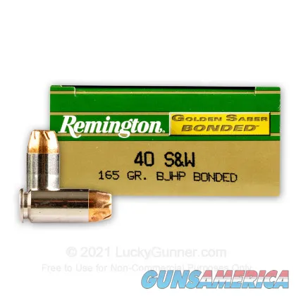 Remington REMINGTON GOLDEN SABER BONDED BJHP 40 S&W 165 GRAIN 50 ROUND BOX