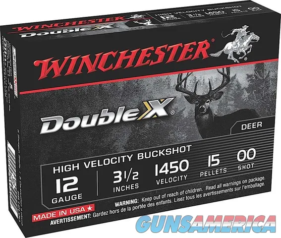 Winchester WINCHESTER DOUBLE X 12 GAUGE 3 1/2 INCH 15 PELLET 00 BUCK