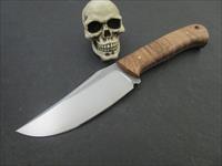 Mozolic Knives Custom Handmade Hand Forged O1 Maple Burl EDC / Fighter / Hunting Knife Img-3