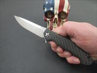 ZT / Zero Tolerance Knives 0452CF with Skull Custom Deep Carry Titanium Pocket Clip