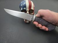 Mozolic Knives Hand Forged W2 Fighter / Bowie With Dyed Purple Maple Handle  Img-3