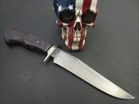 Mozolic Knives Hand Forged W2 Fighter / Bowie With Dyed Purple Maple Handle  Img-4