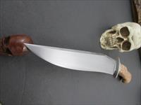 Mozolic Knives Gorgeous 14 1/2 Inch Black Ash Burl Fighter / Bowie Img-4