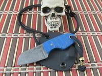Derek Lee Knives Custom Handmade Blue 1095 Necker Img-1