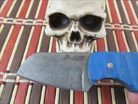 Derek Lee Knives Custom Handmade Blue 1095 Necker Img-2