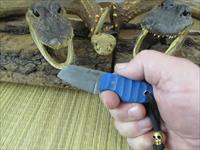 Derek Lee Knives Custom Handmade Blue 1095 Necker Img-4