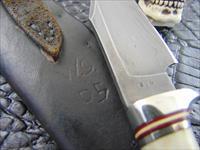 Willard Smitty Smith Custom Handmade Hand Forged Cable Damascus & Stag EDC / Hunter Img-2