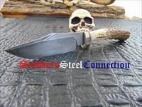 Willard Smitty Smith Custom Handmade Hand Forged Cable Damascus & Stag EDC / Hunter Img-4