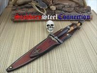 Maker Unknown Custom Handmade Dagger Set of 2 Knives & 2 Sheaths Img-5