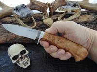 Milan Mozolic Hand Forged Curly Maple Burl Hunting / EDC Knife Img-4