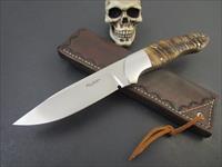 Ron Gaston Custom Knives Beautiful Rams Horn Hunter Img-1