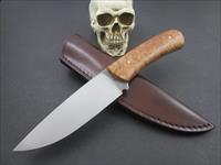 Mozolic Knives Custom Forged O1 Adler Burl Hunting / EDC Knife Img-1