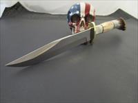 Chuck Stapel Incredible 1 Of 1 Crown Stag Bowie With Signed Custom Stand Img-5