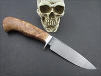 Mozolic Knives Hand Forged Curly Maple Burl Hunting / EDC Knife Img-2