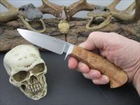 Mozolic Knives Hand Forged Curly Maple Burl Hunting / EDC Knife Img-4