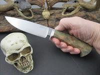 Mozolic Knives Custom Handmade Hand Forged Adler Burl Fighter, Hunting / EDC Knife Img-4