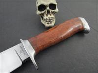 Hix Hand Forged / Kent Hicks JS 17 Inch Amboyna Burl Clip Point Fighter / Bowie Img-2
